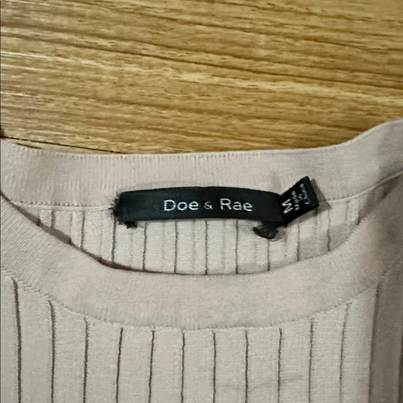 Doe & Rae Blush Ribbed Top - Picture 2 of 3